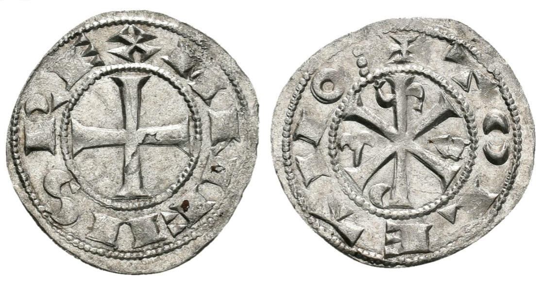 Imagen de la moneda Tipo 12. Dinero de Crismón del taller de Toledo con lema “Toletvo”