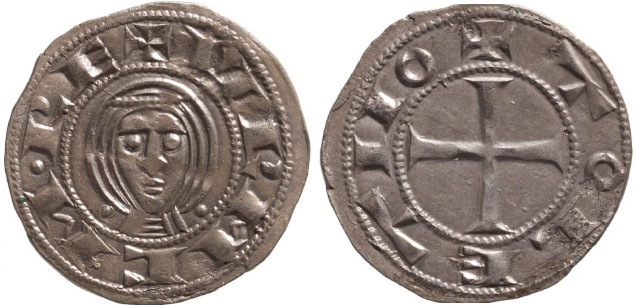 Imagen de la moneda Tipo 1. Dinero de Busto toledano de frente