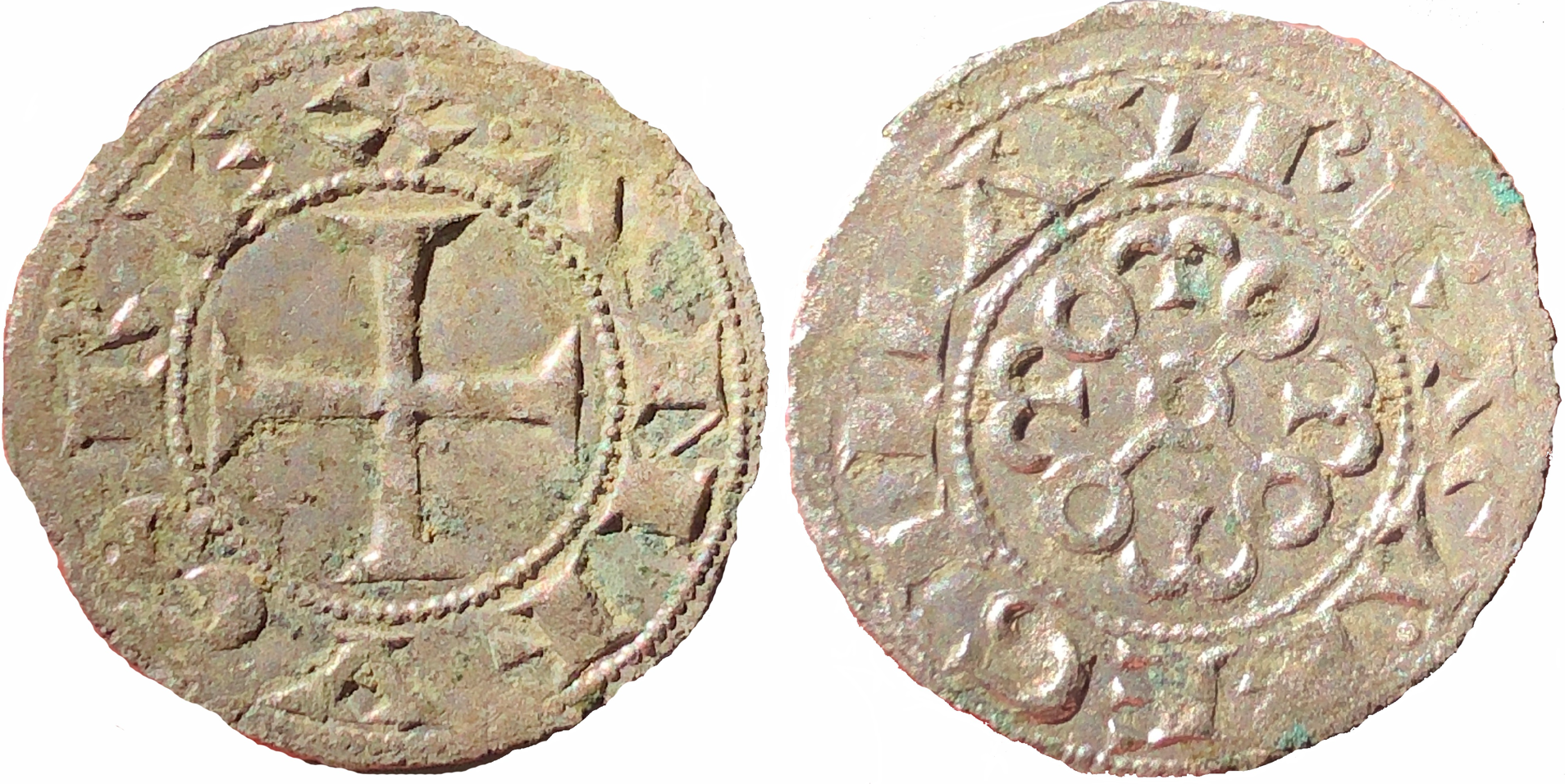 Imagen de la moneda Tipo 11. Dinero Conyugal de la Cruz Pommée