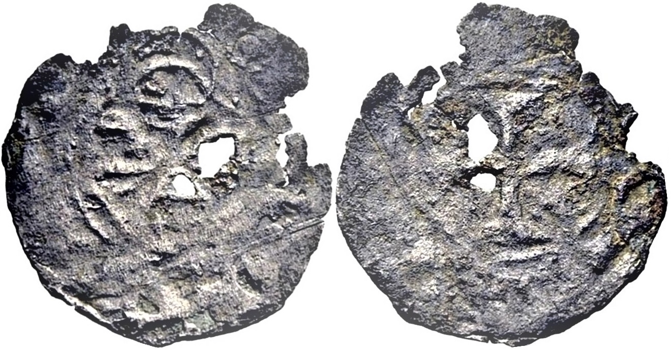 Imagen de la moneda Tipo 15. Posible Meaja de la Reina Urraca en trono