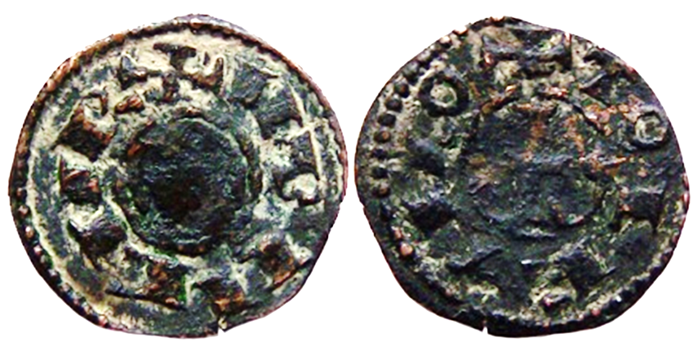 Imagen de la moneda Tipo de Urraca Falso. Meaja de Toledo