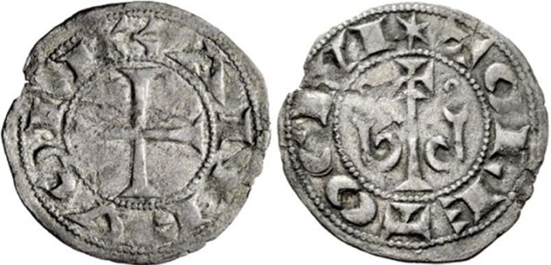 Imagen de la moneda Tipo 9. Dinero de los Símbolos Baculares Indescifrados