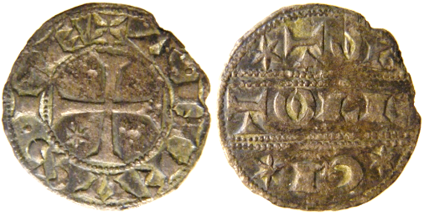 Imagen de la moneda Tipo 10. Dinero Toledano de Tres Líneas