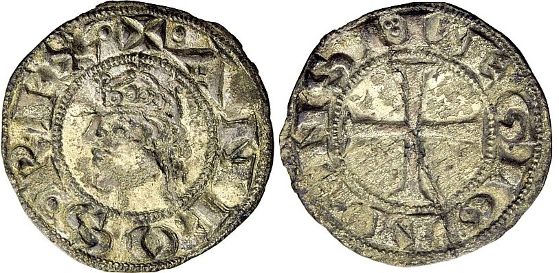 Imagen de la moneda Tipo 19. Dinero leonés de perfil del rey “Anfos”