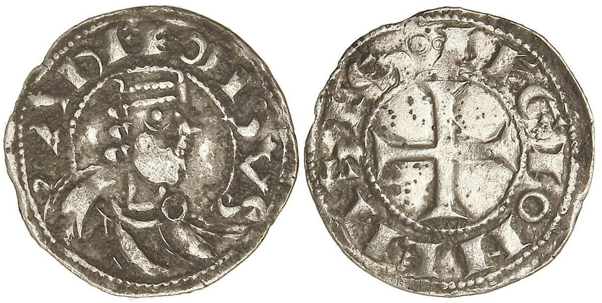 Imagen de la moneda Tipo 24. Dinero leonés del busto de “Adefonsvs”