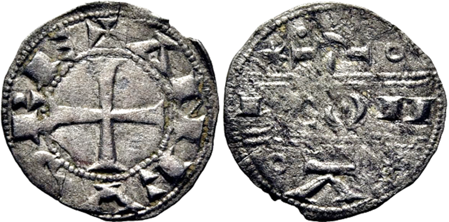 Imagen de la moneda Tipo 29. Dinero con “León” en cartela