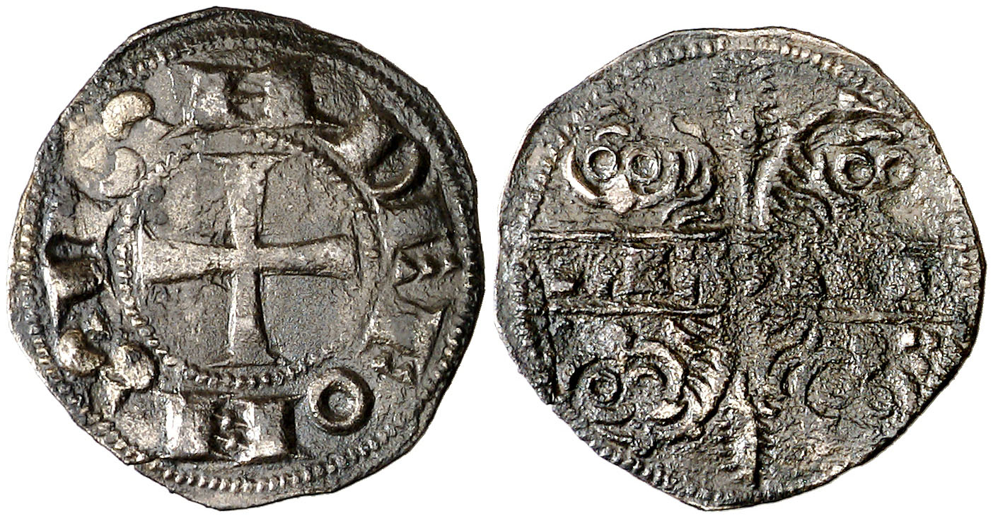 Imagen de la moneda Tipo 44. Dinero alfonsino de las Cuatro Cabezas de León