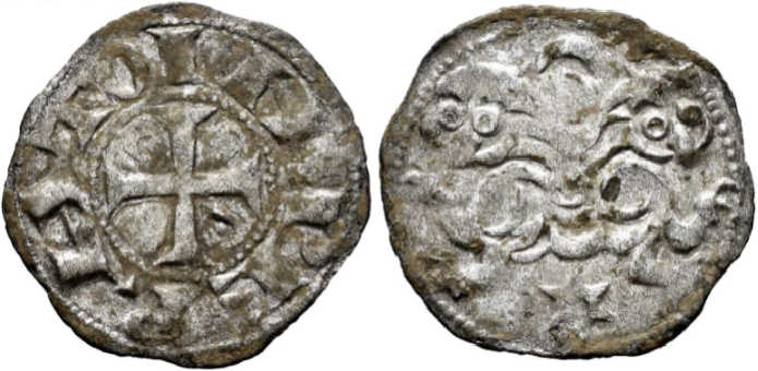 Imagen de la moneda Tipo 51. Dinero de los Leones Imperiales Geminados