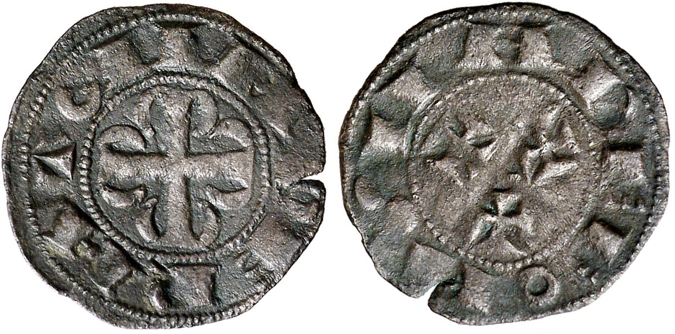 Imagen de la moneda Tipo 96. Dinero de la Tercera Emisión alfonsina de “Sahagún”