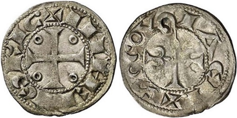 Imagen de la moneda Tipo 101. Dinero del Báculo Segoviano