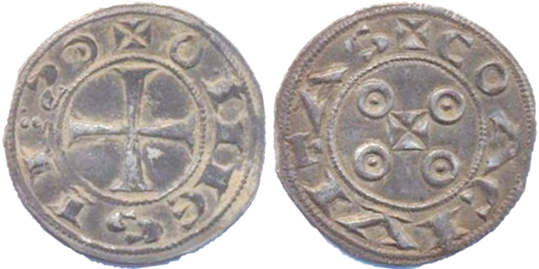 Imagen de la moneda Tipo 108. Dinero Segoviano de “Ihesv S Coa Civitas”