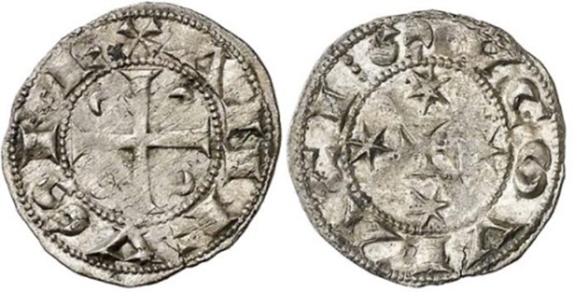Imagen de la moneda Tipo 109. Dinero Segoviano de las Cuatro Estrellas
