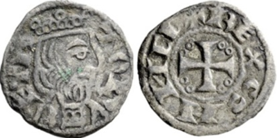 Imagen de la moneda Tipo 4. Meaja del “Rex Sanci’ ”