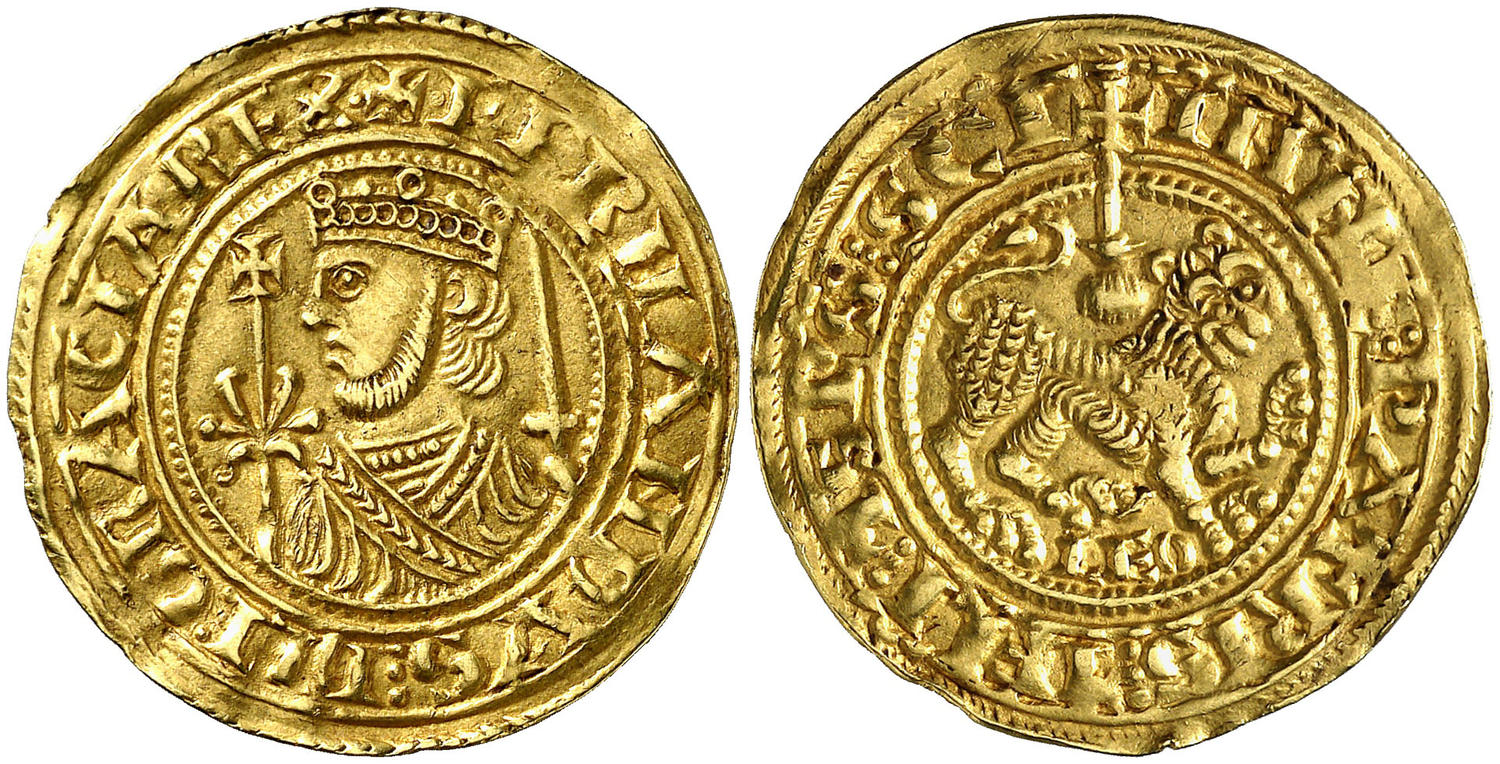 Imagen de la moneda Tipo 33. Maravedí o Morabetino de Oro del rey Fernando II