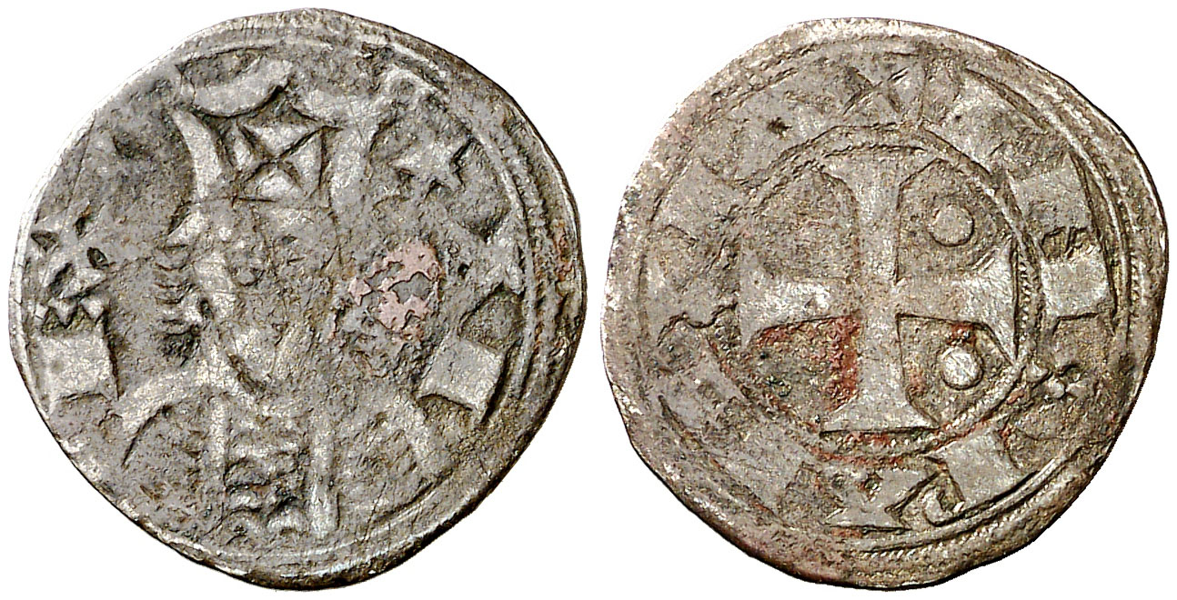 Imagen de la moneda Tipo 39. Dinero Pontifical a favor del Papa Alejandro III