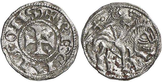 Imagen de la moneda Tipo 3. Dinero del Joven Jinete Rey Alfonso