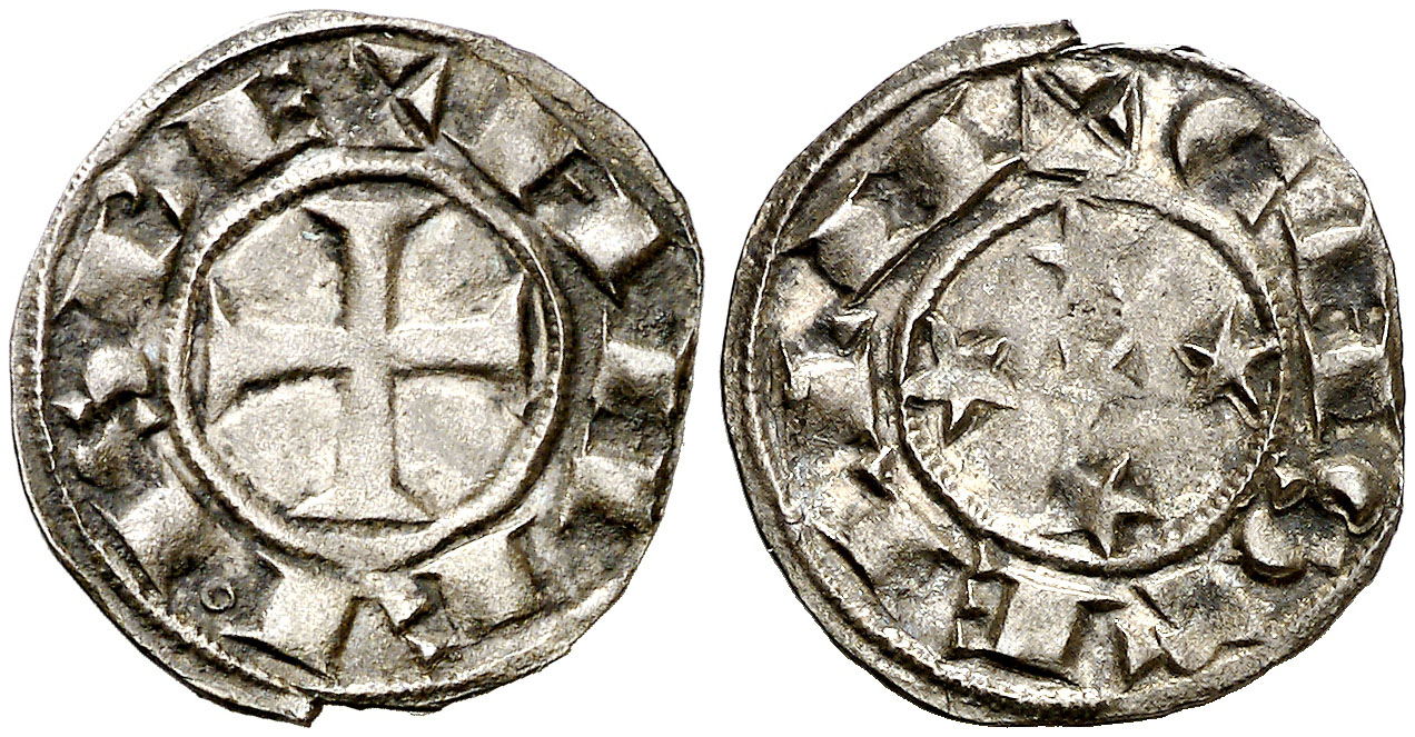 Imagen de la moneda Tipo 22. Dinero de las Cinco Estrellas de “Castella”