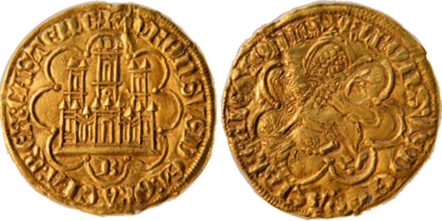 Imagen de la moneda Tipo 10. Cuarto de Maravedí Alfonsí de Oro