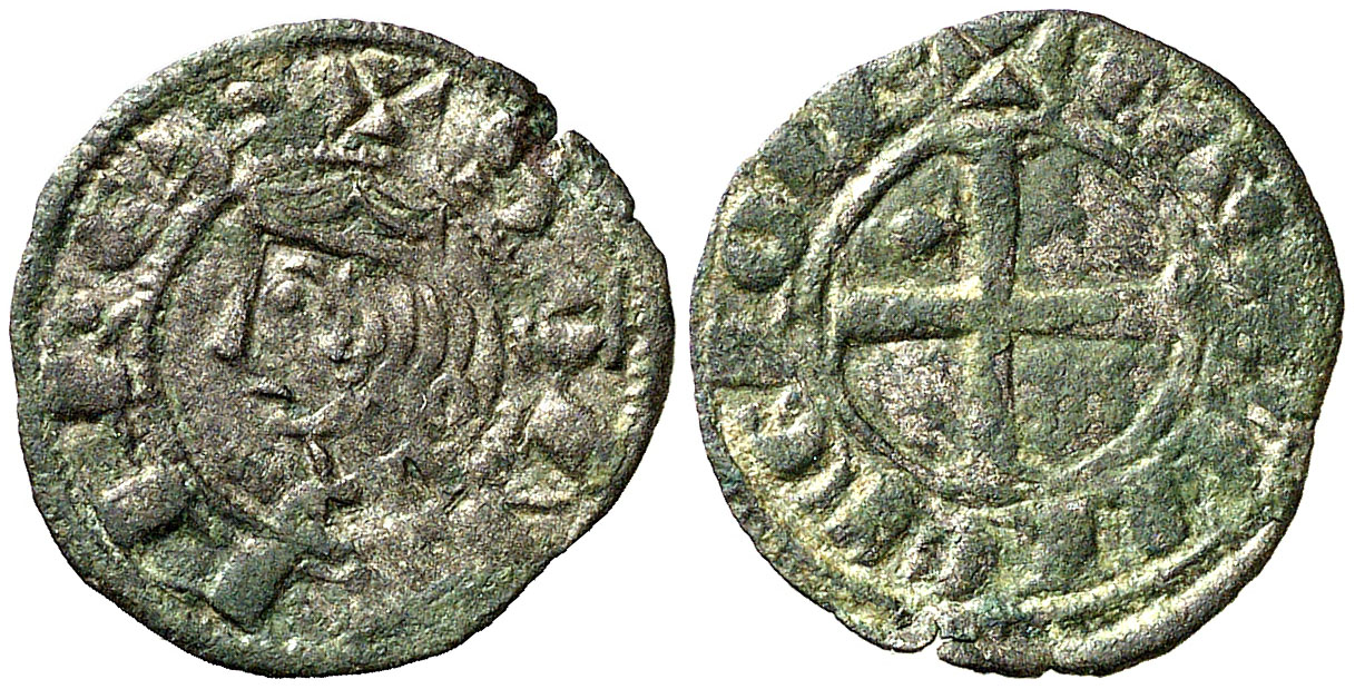 Imagen de la moneda Tipo 7. Meaja Coronada de vellón de Sancho IV