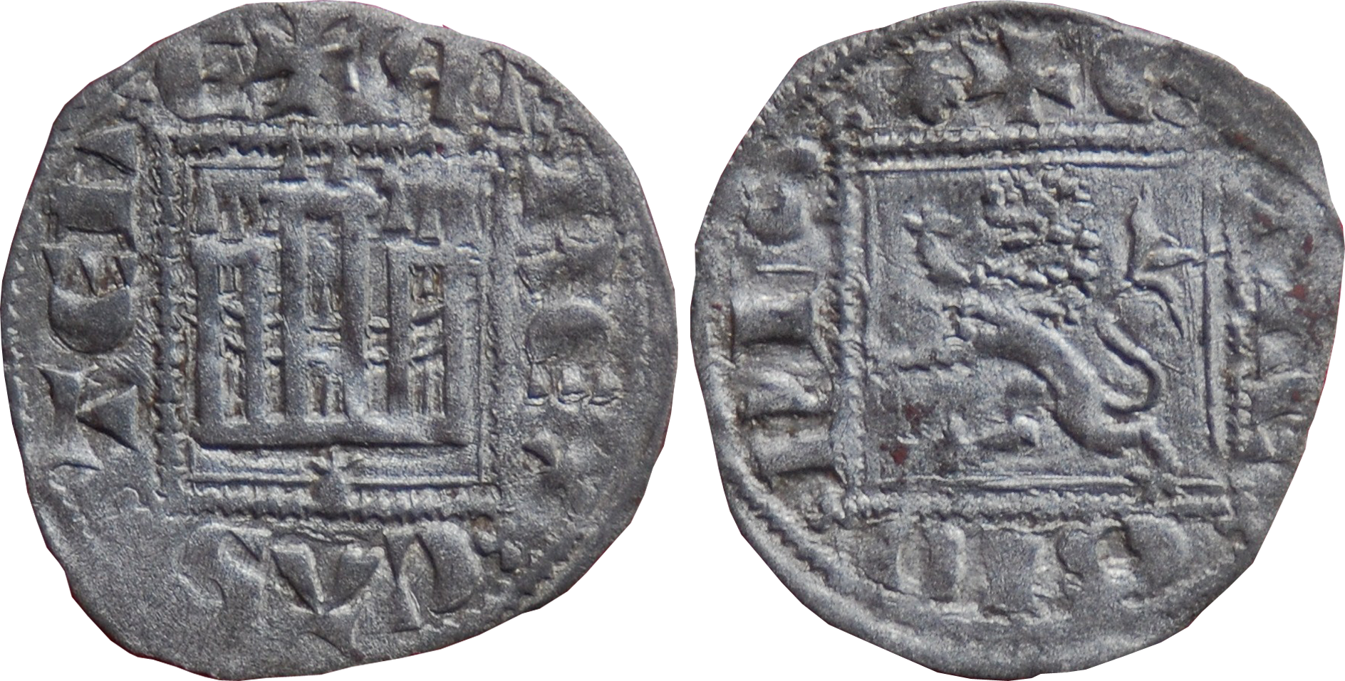 Imagen de la moneda Tipo 1. Dinero Novén del Rey Alfonso de Castilla y León