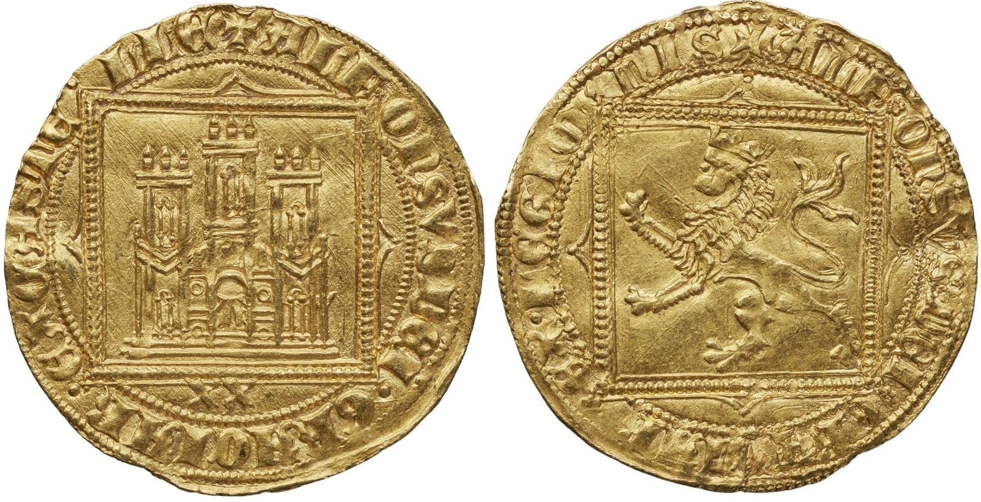 Imagen de la moneda Tipo 7. Dobla de oro de a 20 maravedís de la Batalla del Salado