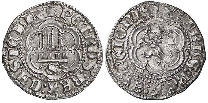 Imagen de la moneda Tipo 6. Divisor por mitad de la Moneda de Plata heráldica