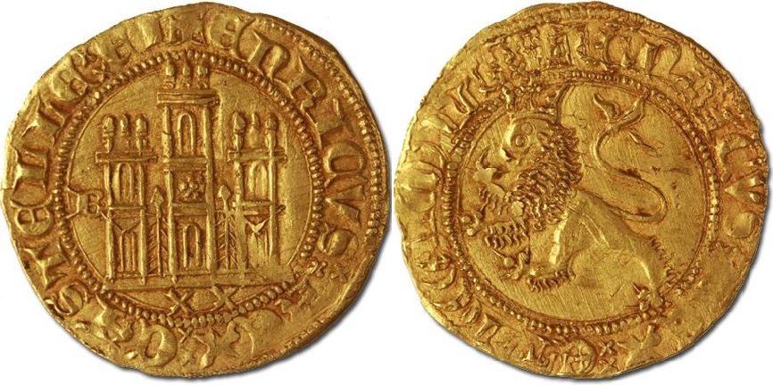 Imagen de la moneda Tipo 6. Dobla de Castillo y León de a 20 maravedís