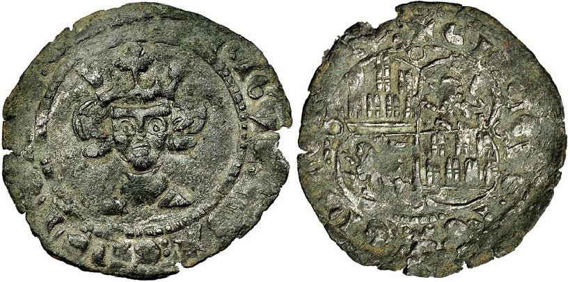 Imagen de la moneda Tipo 16. Medio Real de vellón con busto de rey de frente