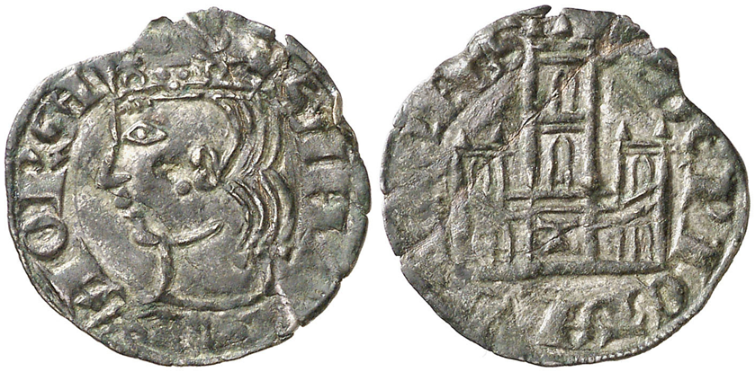 Imagen de la moneda Tipo 1. Cornado de “Santa Orsa / A de Pictavia Con”