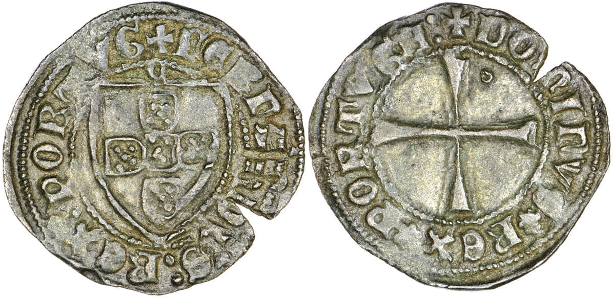 Imagen de la moneda Tipo 8. Medio Tornés de Escudo y Cruz