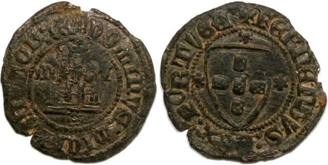 Imagen de la moneda Tipo 11. Medio Tornés de Escudo y Castillo