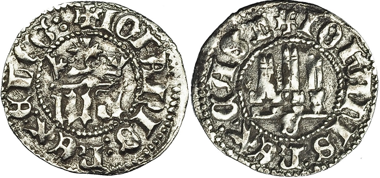 Imagen de la moneda Tipo 3. Sexto de Real de plata con nombre “Iha” coronada