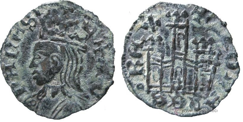 Imagen de la moneda Tipo 3. Dinero coronado sevillano