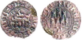 Imagen de la moneda Tipo 14. Sexto de Real con lema “Ihn”