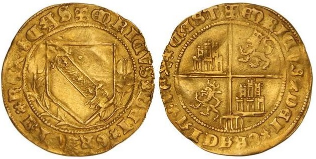 Imagen de la moneda Tipo 1. Dobla de la Banda de oro