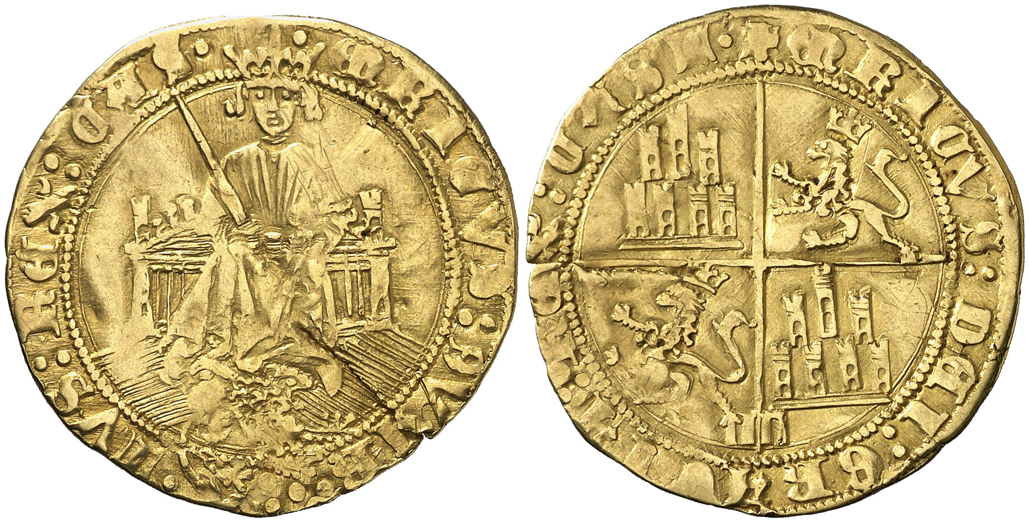 Imagen de la moneda Tipo 3. Enrique de la Silla Alta y Baja de oro