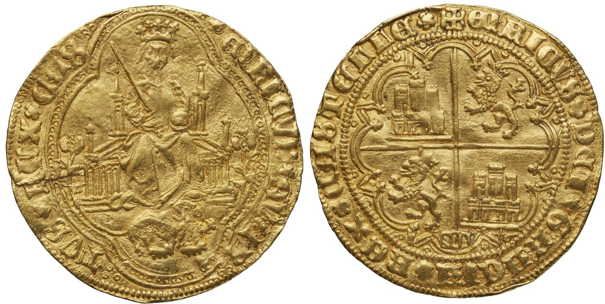 Imagen de la moneda Tipo 8. Enrique de oro de 2 Enriques