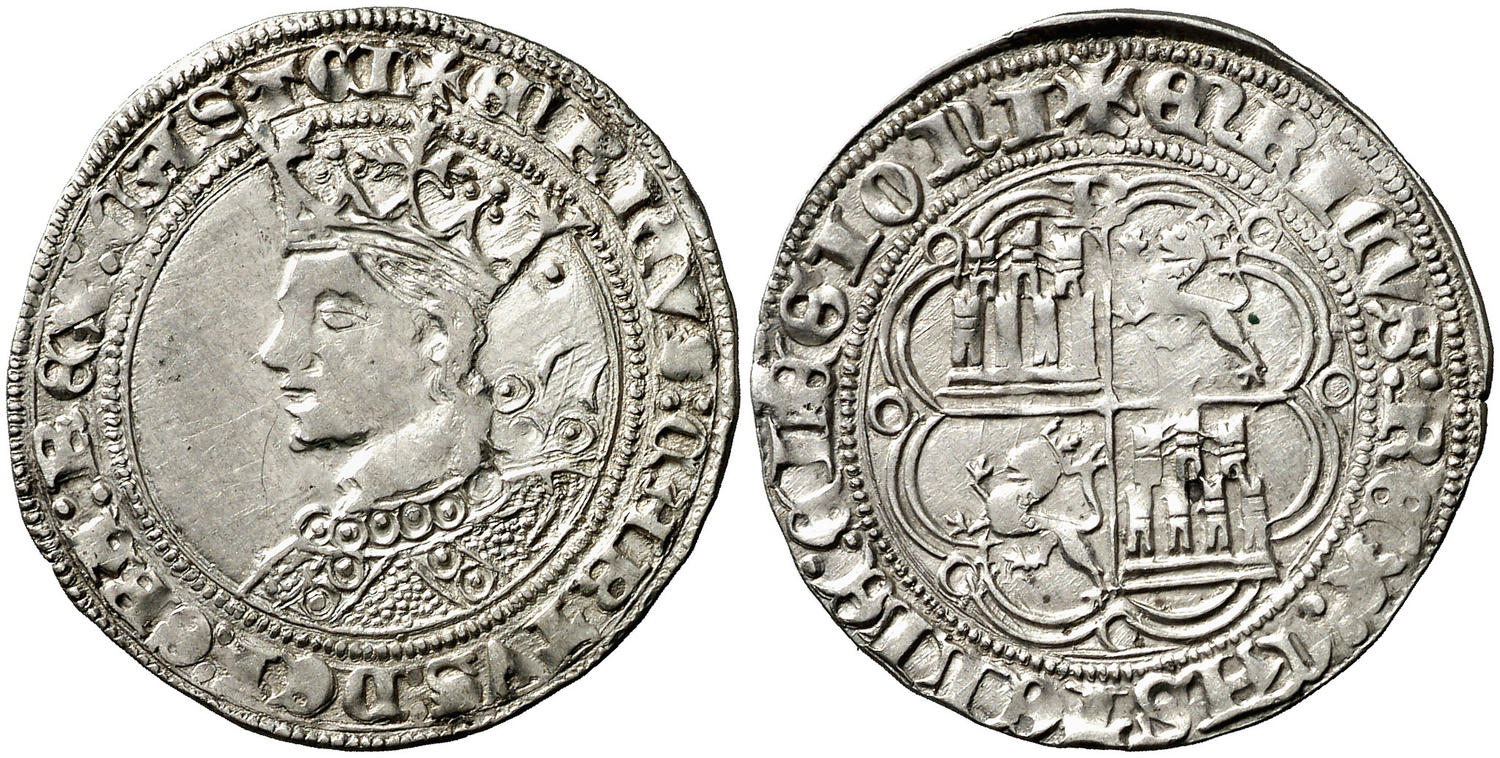 Imagen de la moneda Tipo 9. Real de plata con el Busto de perfil del rey