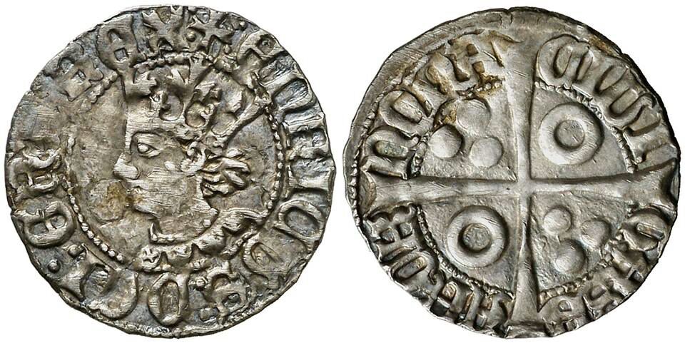 Imagen de la moneda Tipo 21. Medio Croat barcelonés de plata de Enrique IV.