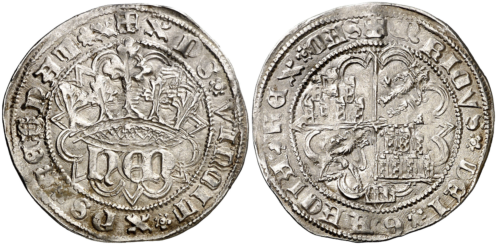 Imagen de la moneda Tipo 30. Real de plata de monograma “hEN”