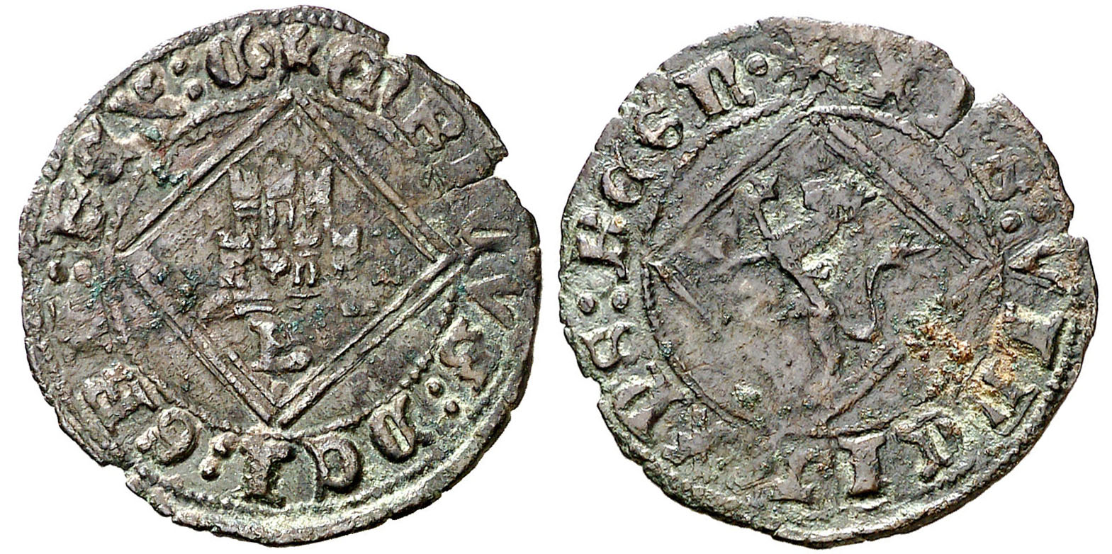 Imagen de la moneda Tipo 33. Blanca del Ordenamiento en losange