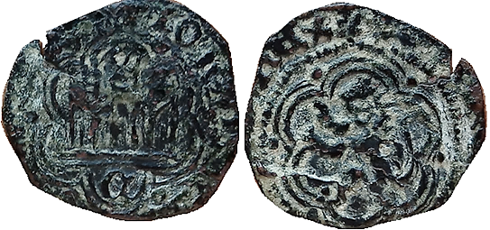 Tipo 1. Blanca de vellón de Castillo y León en orla polilobulada - Imagen 100