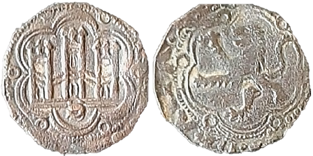 Tipo 1. Blanca de vellón de Castillo y León en orla polilobulada - Imagen 101