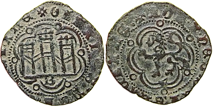 Tipo 1. Blanca de vellón de Castillo y León en orla polilobulada - Imagen 13