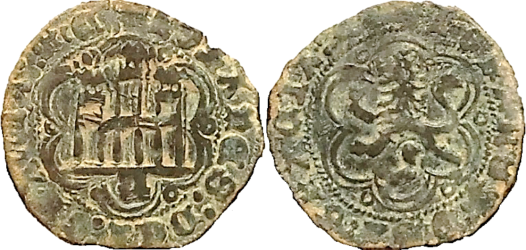 Tipo 1. Blanca de vellón de Castillo y León en orla polilobulada - Imagen 2