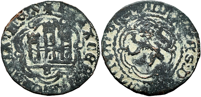 Tipo 1. Blanca de vellón de Castillo y León en orla polilobulada - Imagen 21