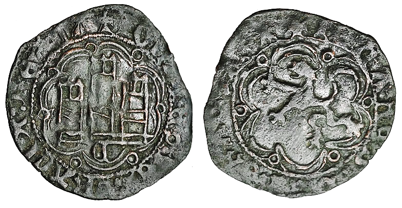 Tipo 1. Blanca de vellón de Castillo y León en orla polilobulada - Imagen 23