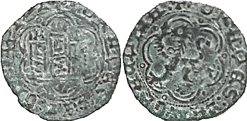 Tipo 1. Blanca de vellón de Castillo y León en orla polilobulada - Imagen 32