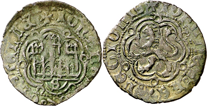 Tipo 1. Blanca de vellón de Castillo y León en orla polilobulada - Imagen 33