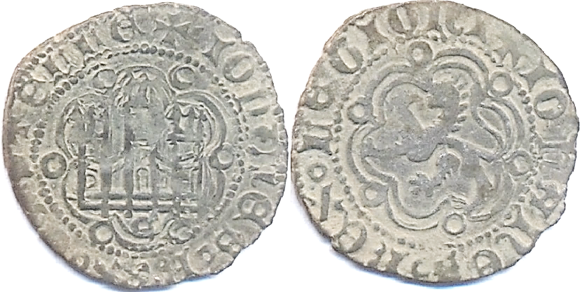 Tipo 1. Blanca de vellón de Castillo y León en orla polilobulada - Imagen 34